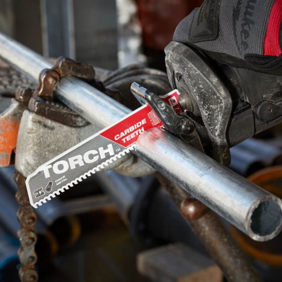 Milwaukee 230mm x 8tpi Metal TORCH Sawzall Blades with Carbide Teeth