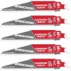 Milwaukee 150mm x 6tpi Multi Material WRECKER Demolition Sawzall Blades with Carbide Teeth