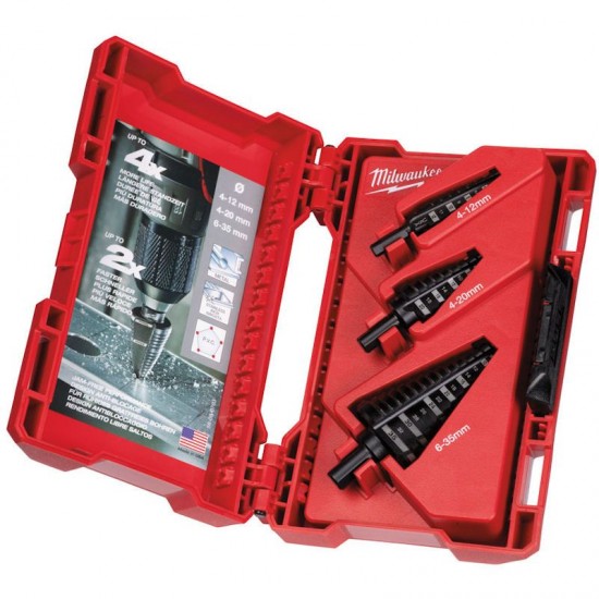 Milwaukee 3 Piece Step Drill Bit Set