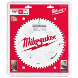 Milwaukee 235mm x 30mm x 60T Circular Saw Blade with Anti-Friction Coating