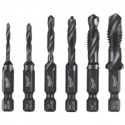 Milwaukee 6 Piece 1/4" Hex HSS-G Combi Drill Tap Set