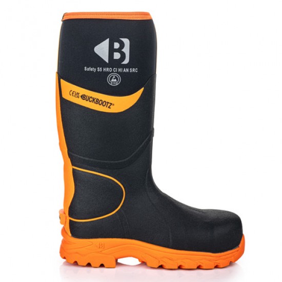 Buckler Safety Buckbootz Welly - Black & Orange