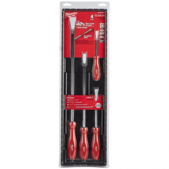 Milwaukee 4 Piece Pry Bar Set