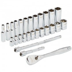Milwaukee 28PC 1/4" Drive Metric Ratchet & Socket Set