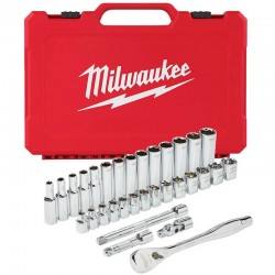 Milwaukee 32PC 3/8" Drive Metric Ratchet & Socket Set