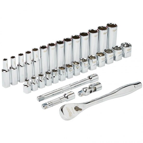 Milwaukee 32PC 3/8" Drive Metric Ratchet & Socket Set
