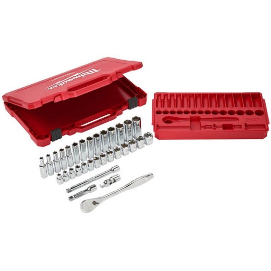 Milwaukee 32PC 3/8" Drive Metric Ratchet & Socket Set