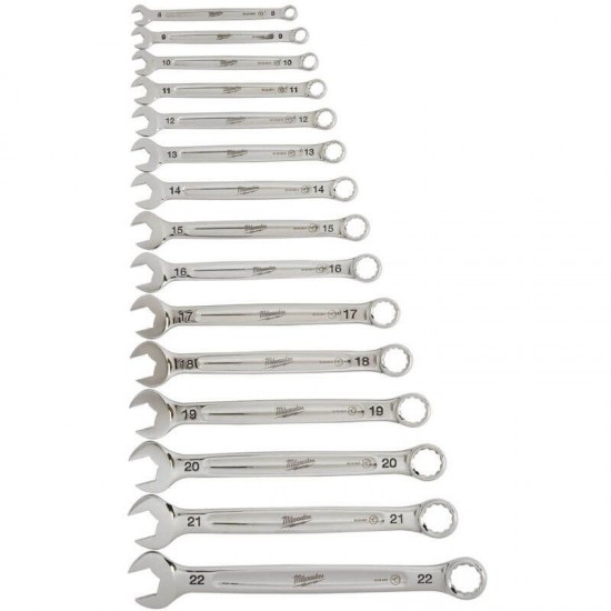 Milwaukee 15PC Max Bite Ratcheting Combination Spanner Set