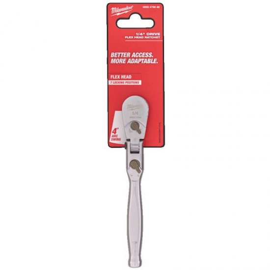 Milwaukee 1/4" Drive Flex Head Ratchet