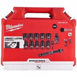 Milwaukee 13 Piece ShockWave Impact Duty 1/2" Drive Impact Socket Set