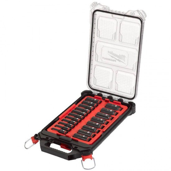 Milwaukee 19 Piece ShockWave Impact Duty 3/8" Drive Deep Impact Socket PackOut Set