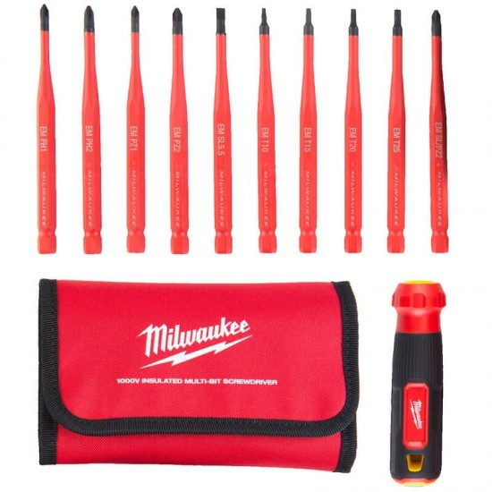 Milwaukee 10-in-1 Insulated Multi-Bit Screwdriver Set