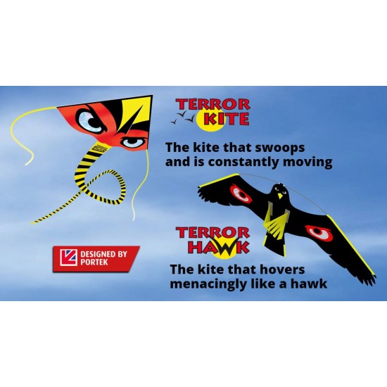 Portek Terror Kite & Terror Hawk Silent Bird Scaring Kites