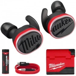 Milwaukee L4RLEPB-301 Red Lithium USB Hearing Assist Earplugs with Bluetooth