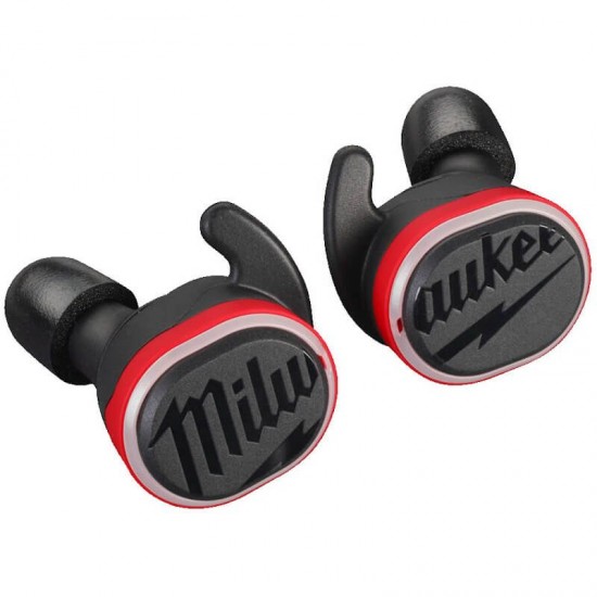 Milwaukee L4RLEPB-301 Red Lithium USB Hearing Assist Earplugs with Bluetooth