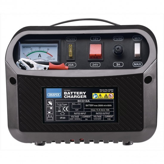Draper 12/24V Battery Charger 