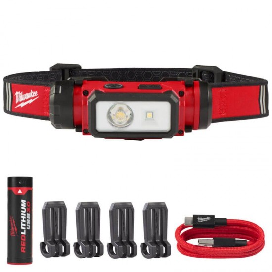 Milwaukee L4HL2-301 Red Lithium USB TrueView Head Lamp
