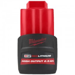 Milwaukee M12HB2.5 M12 2.5Ah High Output Red Lithium-Ion Battery