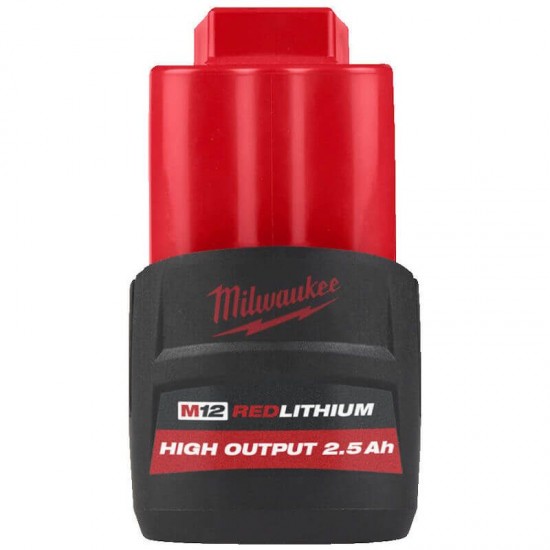 Milwaukee M12HB2.5 M12 2.5Ah High Output Red Lithium-Ion Battery