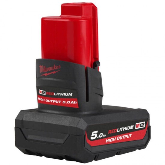 Milwaukee M12HB5 M12 5.0Ah High Output Red Lithium-Ion Battery