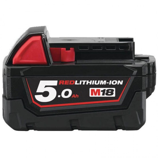 Milwaukee M18B5 M18 5.0Ah Red Lithium-Ion Battery