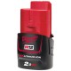 Milwaukee M12B2 M12 2.0Ah Red Lithium-Ion Battery