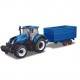 Bburago New Holland T7.315 with Hay Trailer
